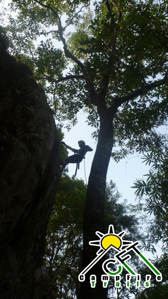 Year of the Youth - Rappelling form a 40ft rock 